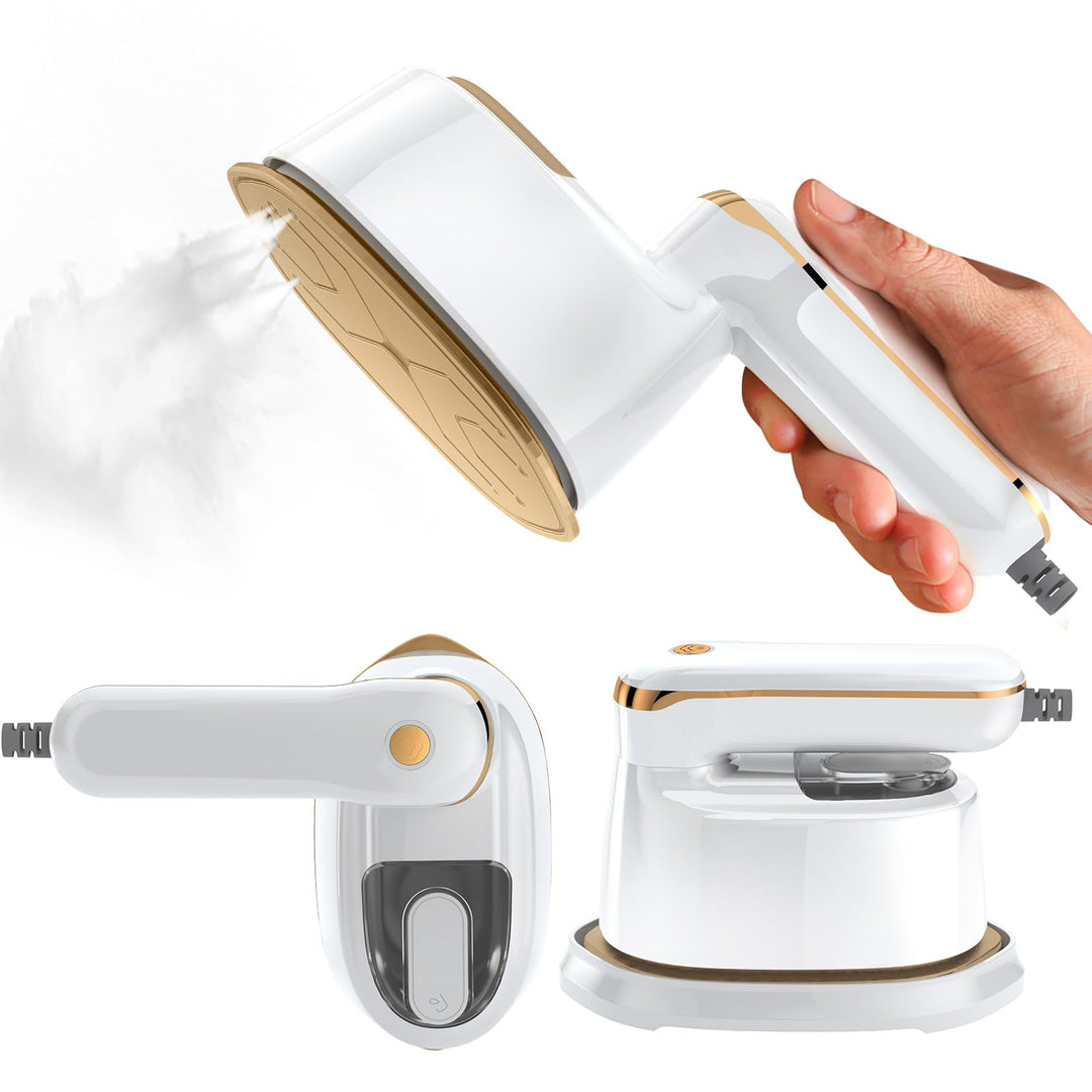 Steamer Dampfglätter & Bügeleisen 2-in-1 Trockene & Nassanwendung, 3 Dampfstufen, 120ml Wassertank –