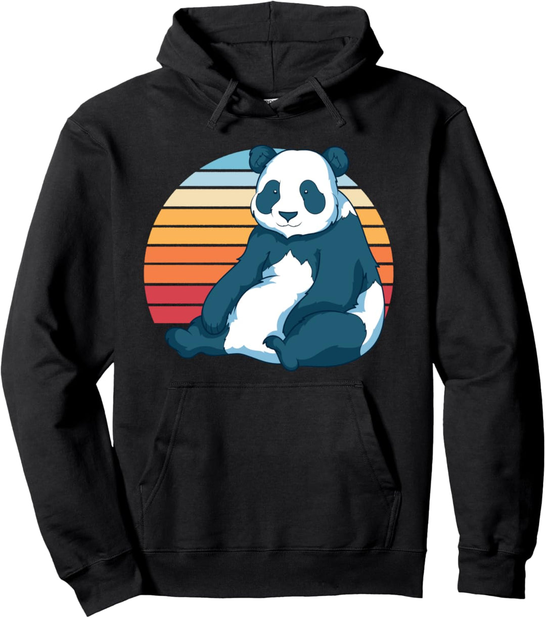 China Zoo Tier Asien Pandabär Zoowärter Retro Panda Pullover Hoodie