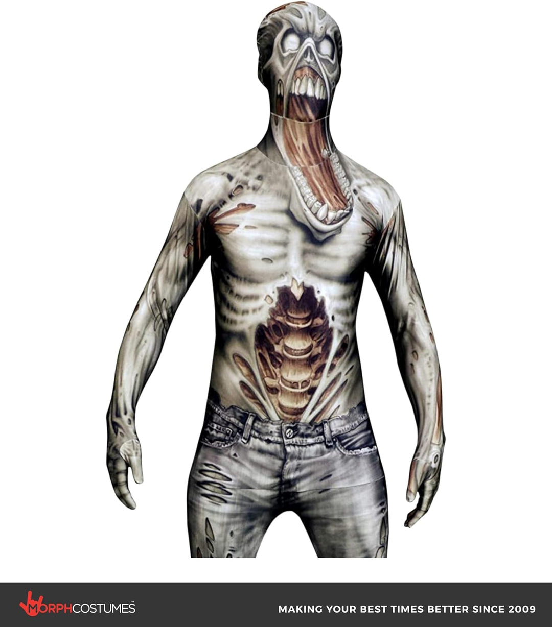 Morphsuits Zombie Kostüm für Erwachsene, Monster Verkleidung, Halloween und Karneval - L (163cm-175c