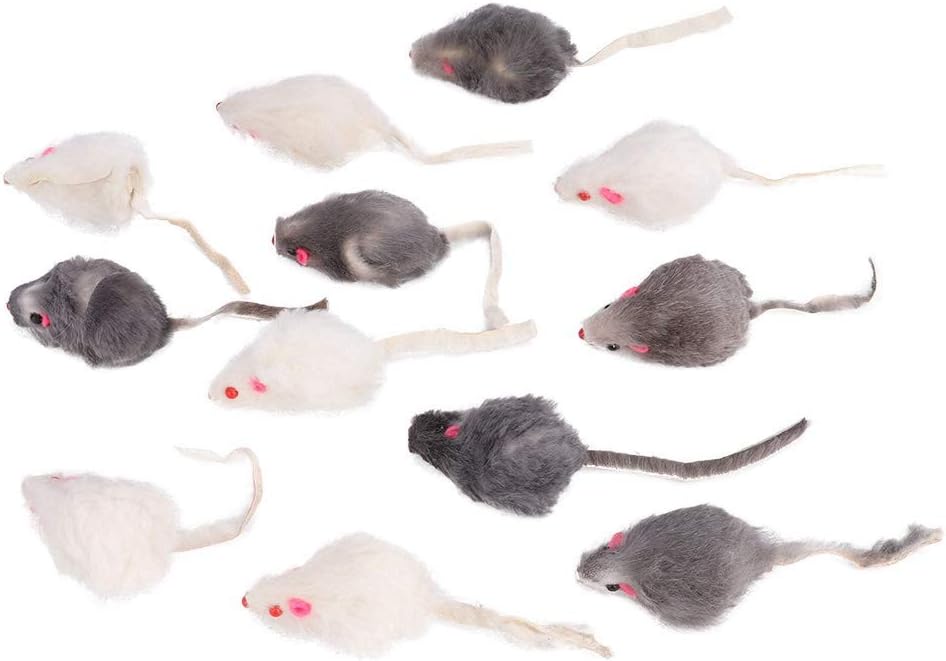 Katzenspielzeug gefälschte Maus, Katzenspielzeug Eingebauter Sound Plüsch gefälschte Mäuse, kleine P