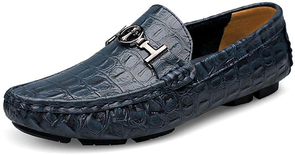 Asifn Herren Leder Casual Slip auf Driving Loafers Wohnung Walking Mokassin Business Kleid Boot Schu