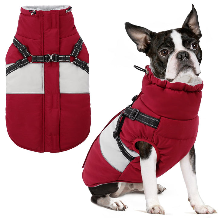 AOFITEE Hundejacke Mittelgrosse Hunde, Winter Wasserdicht Hundejacke Hundemantel mit Geschirr, Warme