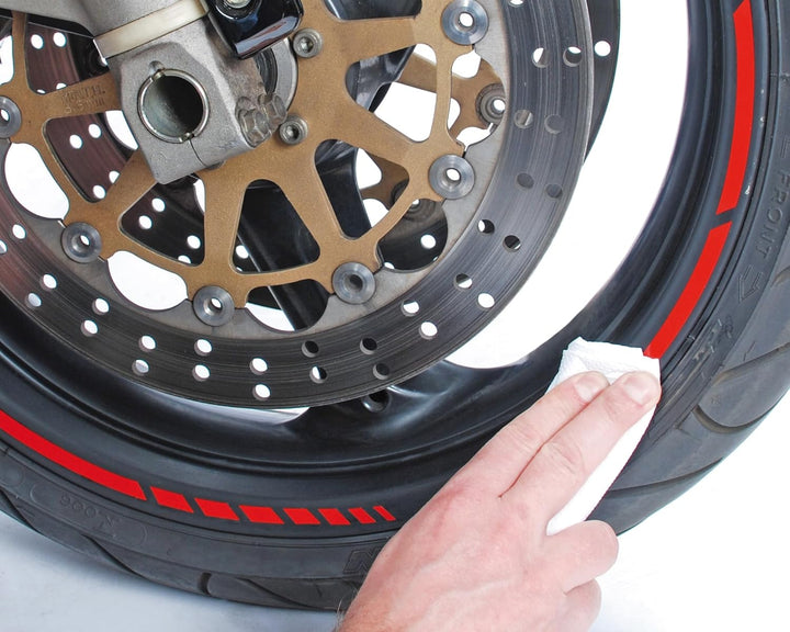 FOLIATEC PIN Striping Racing Felgenrandaufkleber Motorrad Zierstreifen Felgen Aufkleber, neon rot, N