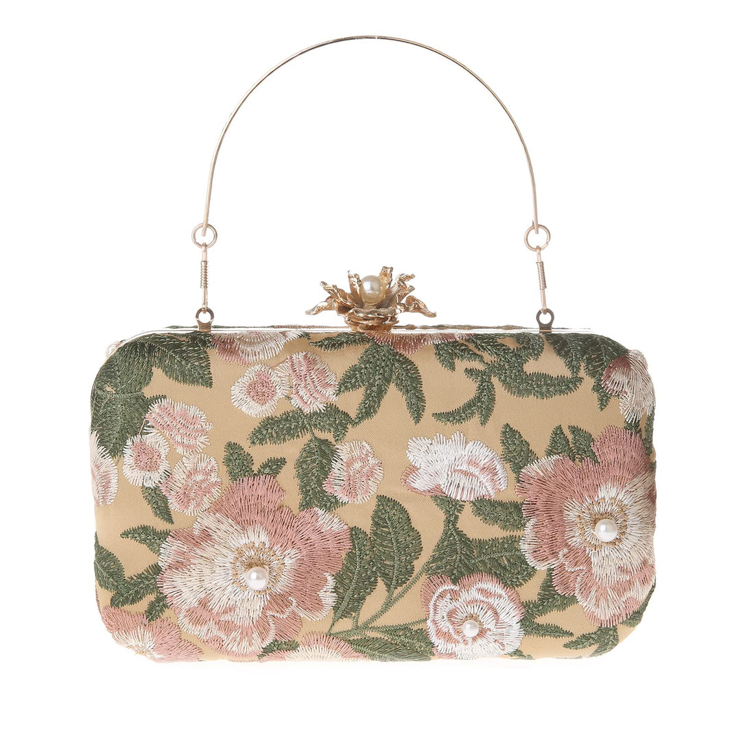 Vintage Clutch Damen, Glitzernde Kleine Abendhandtasche Schultertasche für Hochzeit, Party und Ball