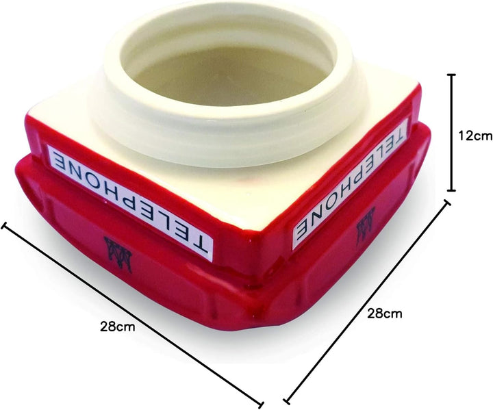 Keksdose aus Keramik, mit luftdichtem Deckel, 1,5 l, Rot