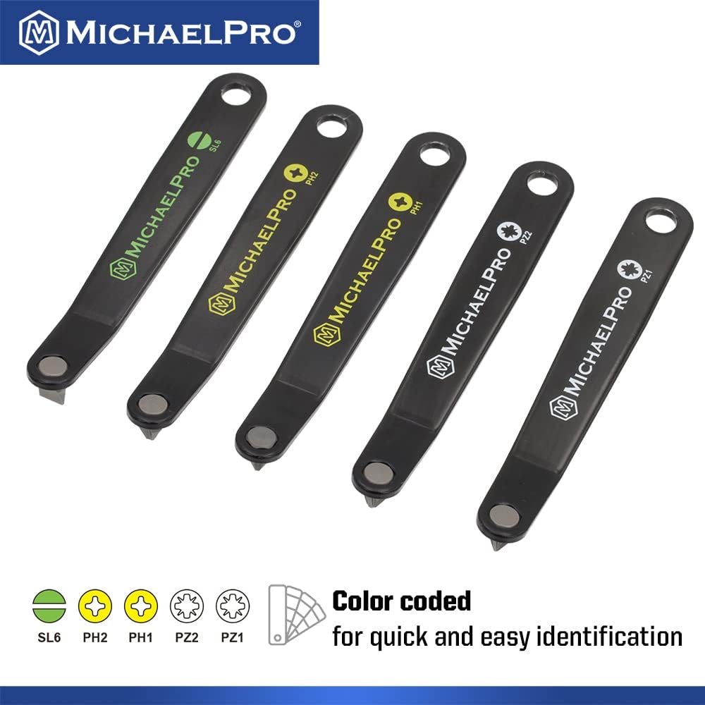 MichaelPro MP002028 Ultra Low Profile Offset Screwdriver Set Slim Profile Angle Screwdriver Phillips