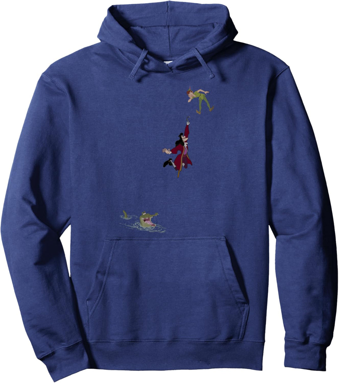 Disney Peter Pan Hook Falling To The Alligator Pullover Hoodie