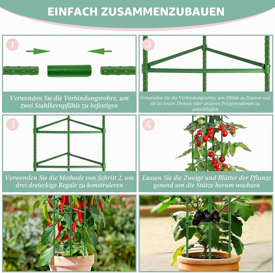 Legigo Tomaten Rankhilfe für Gartenpflanzen – Gurken Rankhilfe Metall, Tomatentopf mit Rankgitter fü