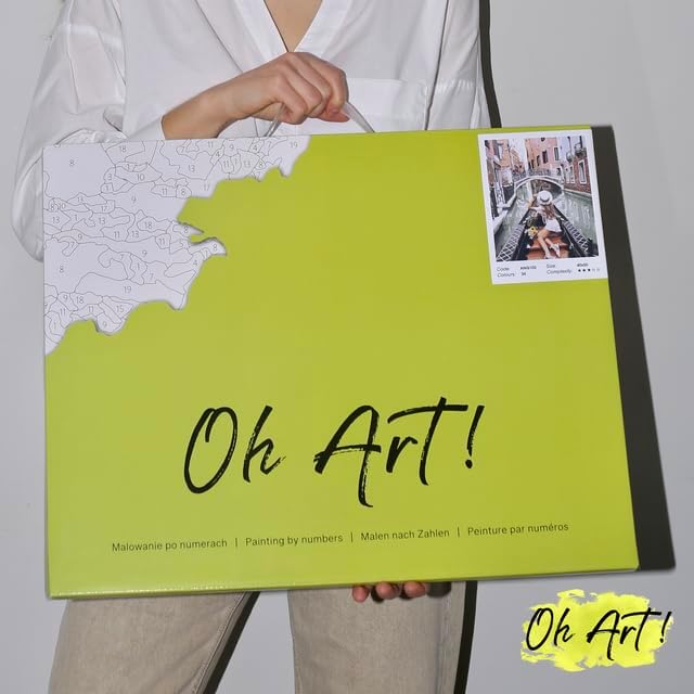 Oh Art! Malen Nach Zahlen Erwachsene Set Mit 3 Pinseln Und Acrylfarben Gemälde Acrylic Malerei DIY L