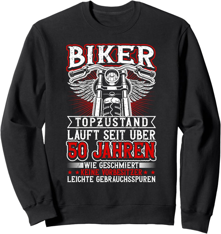 50. Geburtstag Mann Motorrad, Motorradfahrer, 50 Jahre Biker Sweatshirt
