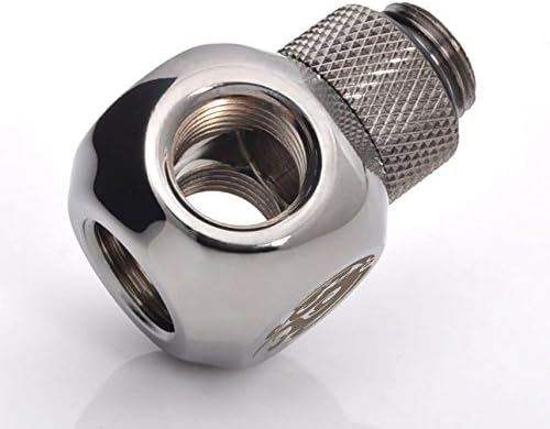 Bitspower G1/4 Zoll Q-Rotary Extender Fitting mit 3 G1/4 Zoll weiblichen Ports, drehbar, schwarz gli