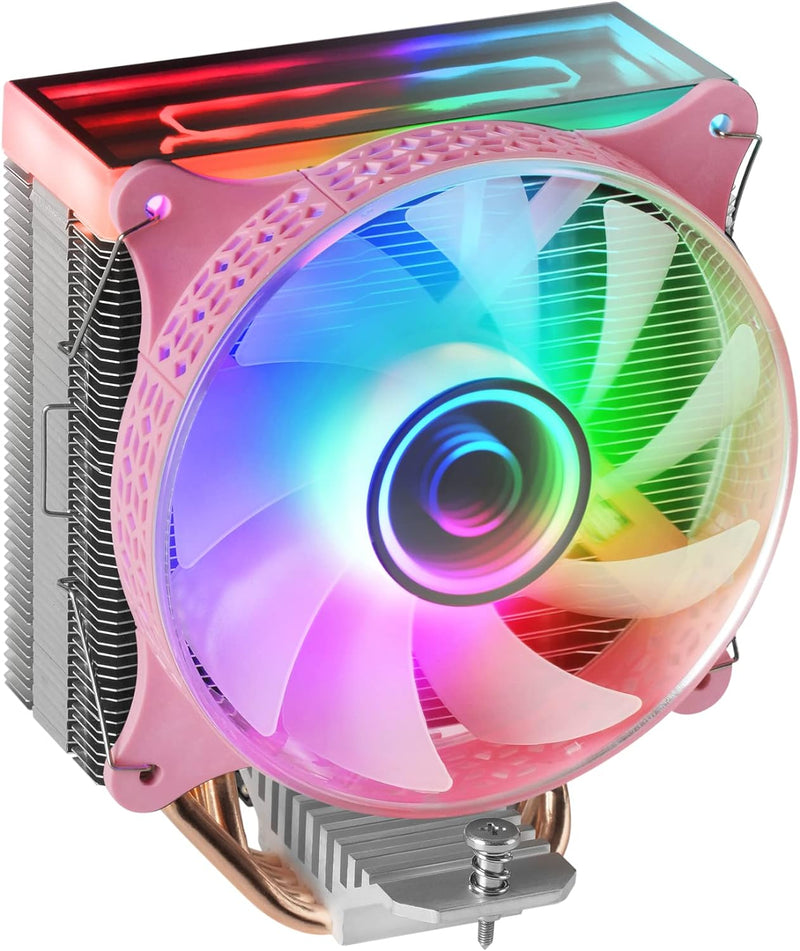 Mars Gaming MCPU-VR Rosa, CPU Kühlkörper, Dual Infinity Mirror ARGB, 4 HCT Heatpipes, 180W TDP, Ultr