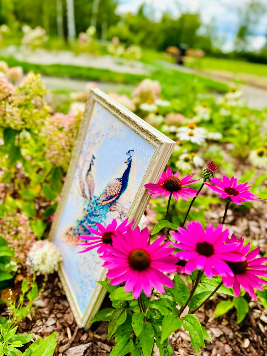 Riolis Kreuzstichset Persischer Garten, Weiss