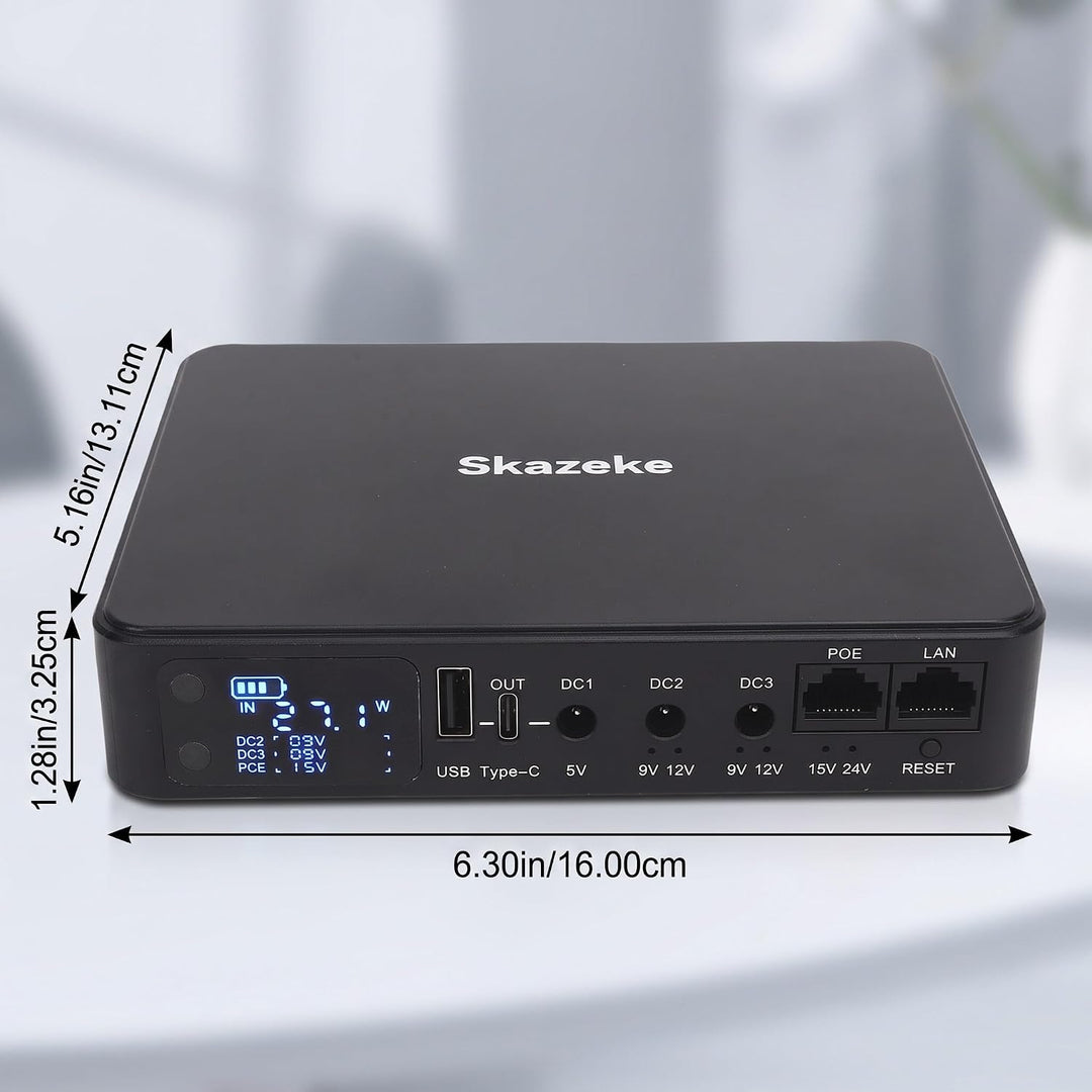 UPS -Stromversorgung 18000 -mAh UPS Battery Backup für Überwachungskameras Router Fingerabdruckscann