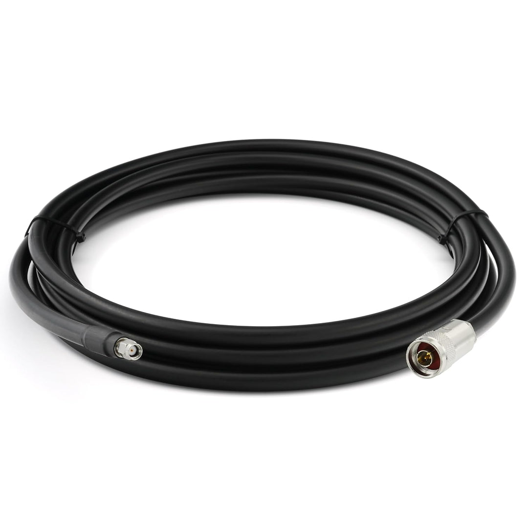 12m RP-SMA Stecker auf N Stecker Koaxialkabel – 12 Meter 8D-FB Ultra-Verlustarmes Ø11.1mm Verlängeru