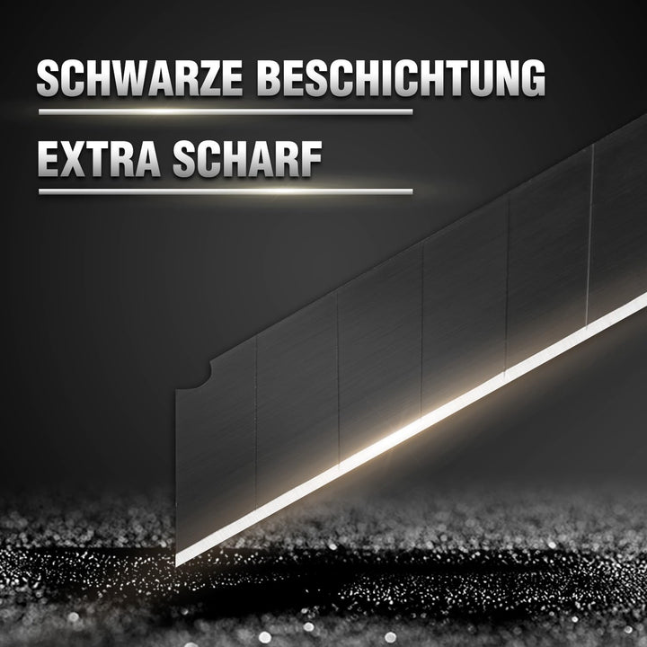 WORKPRO 5 Stück Cuttermesser Set 18mm mit 20 Ersatzklingen aus SK5, Profi Cuttermesser Abbrechklinge