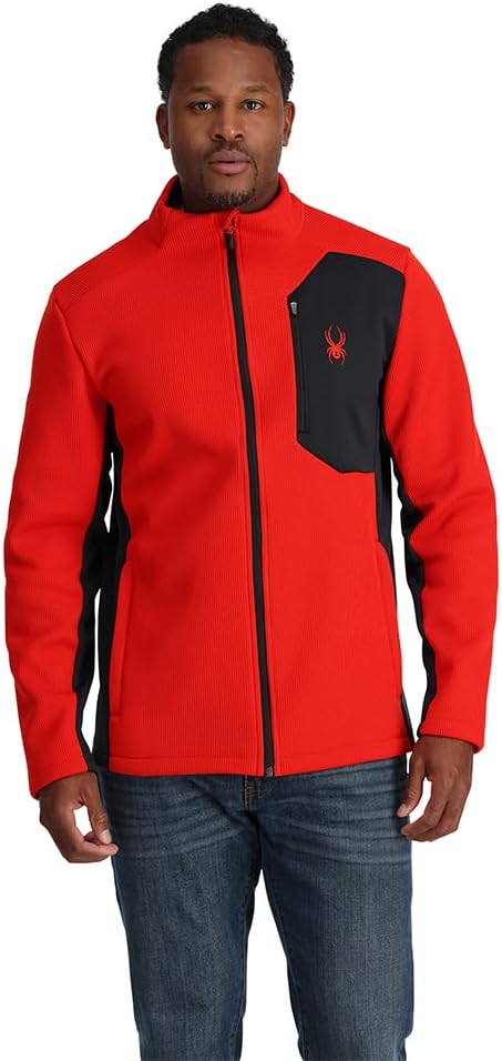 Spyder Herren Bandit Jacket Fleecejacke L Volcano, L Volcano