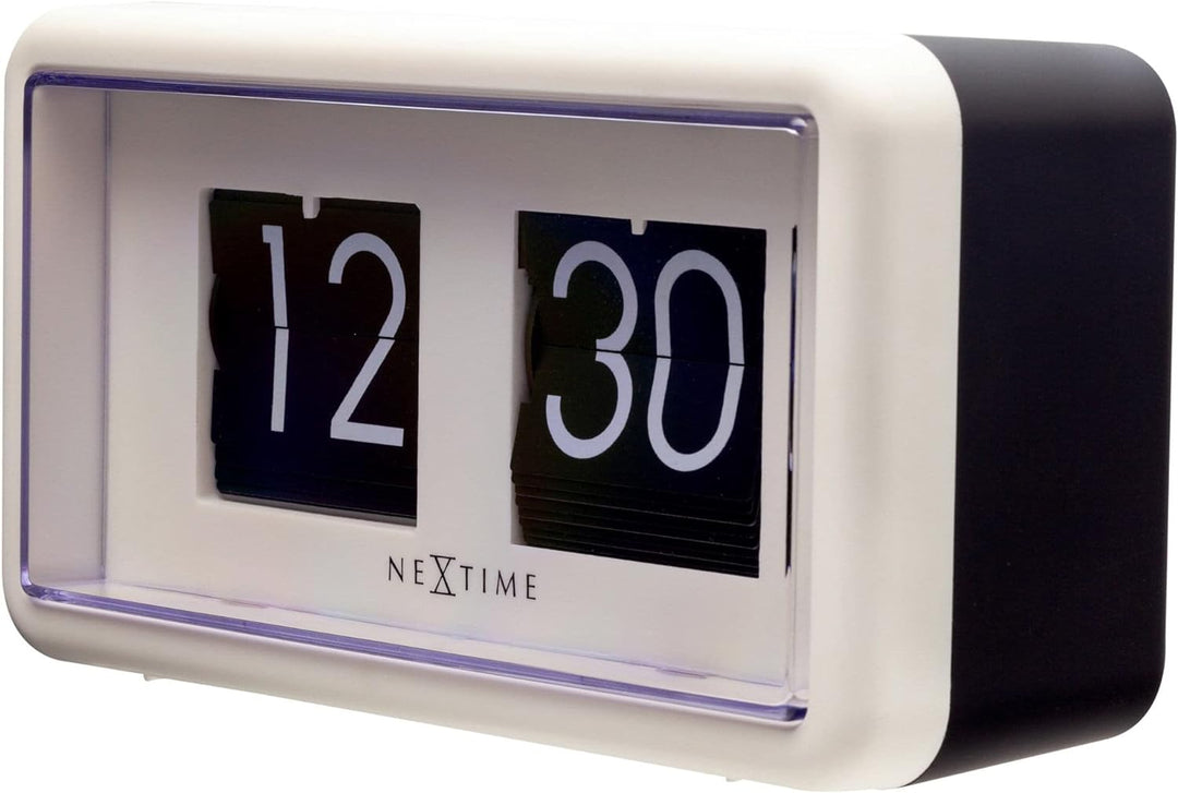 NeXtime 2790 Retro Uhr Aluminium grau, 18cm x 10cm x 7cm