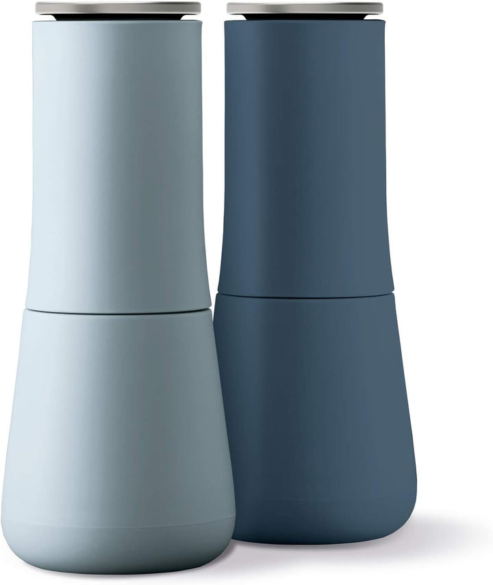 Joseph Joseph Milltop Krümelfrei schmutzfrei Salz- und Pfeffermühlen-Set Blau, Keramikmühle Blau Paa