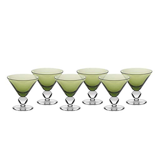 Eiscremeglas 6er-Set Eisbecher Dessertschale Cocktail Colori Vero 200ml grün