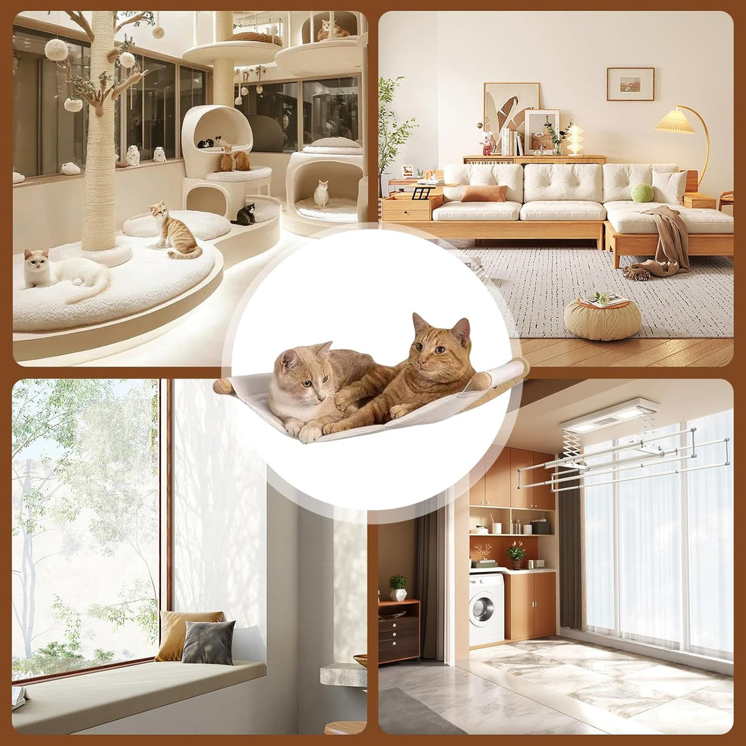 Kletterwand Katzen, Katzenbaum Hängematte, Katzen Kletterwand Set, Stabile Wandliege Katzenmöbel Mit