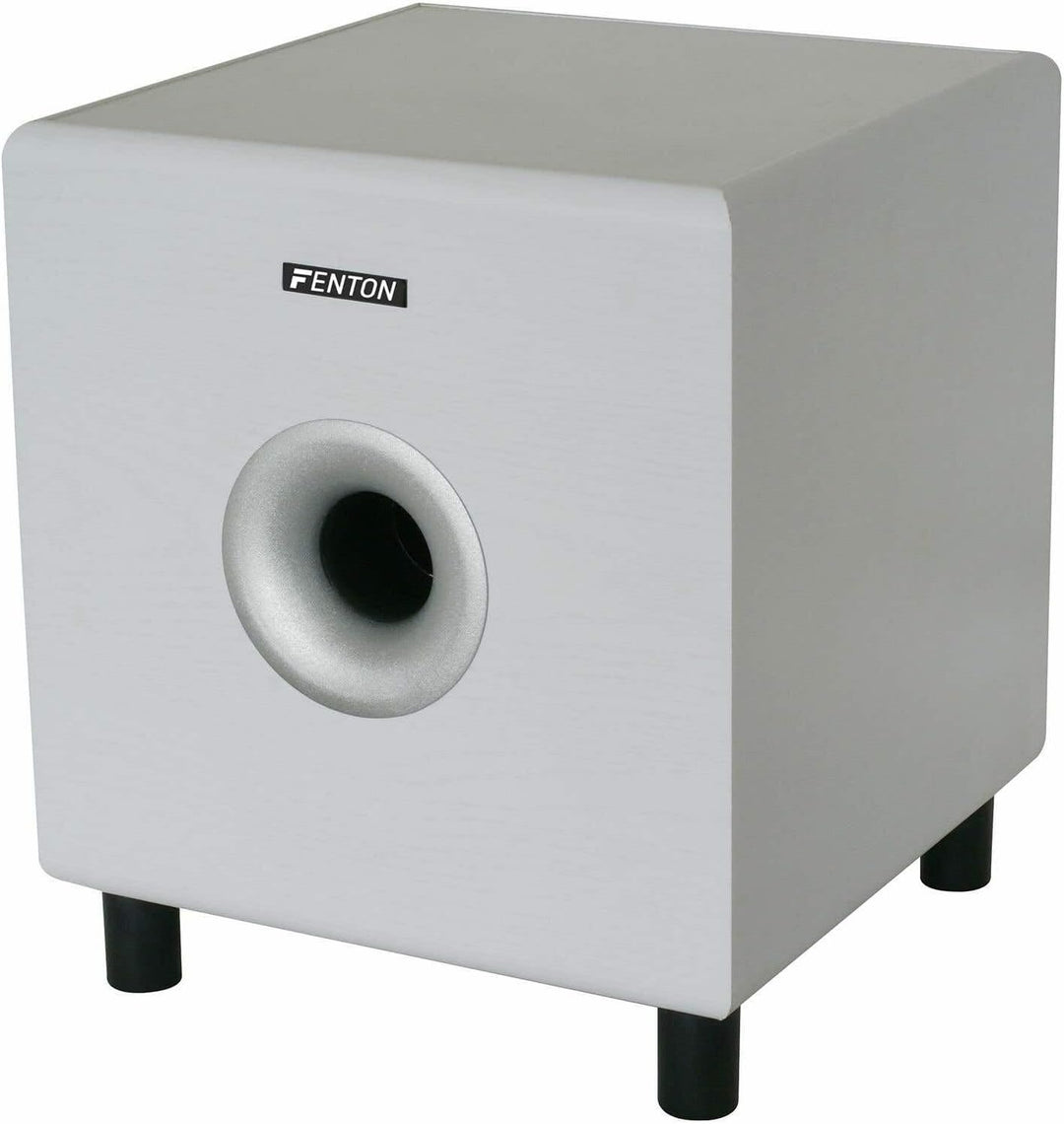 Fenton SHFS08W - Subwoofer aktiv Heimkino - 8 Zoll - 200 Watt Sub Woofer mit integriertem Verstärker