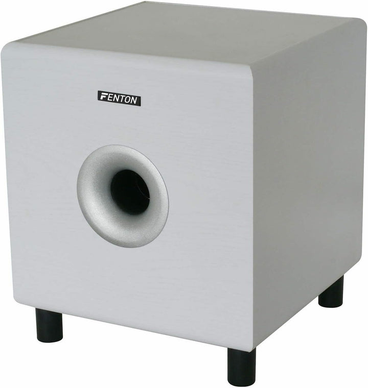 Fenton SHFS08W - Subwoofer aktiv Heimkino - 8 Zoll - 200 Watt Sub Woofer mit integriertem Verstärker
