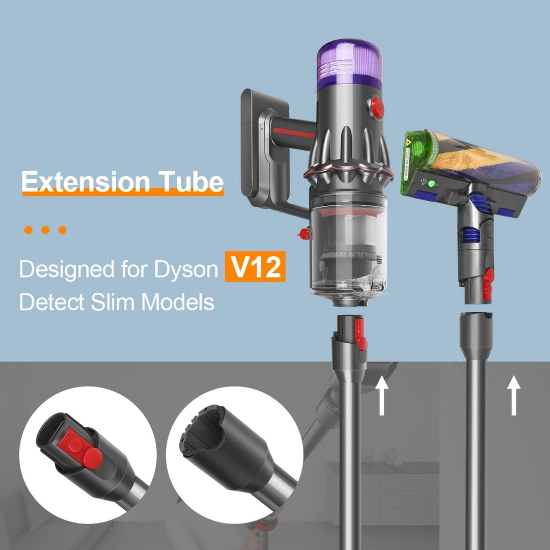 Saugrohr für Dyson V12 Detect Slim & V9 Motorbar Staubsauger, 74CM (Grau), Grau