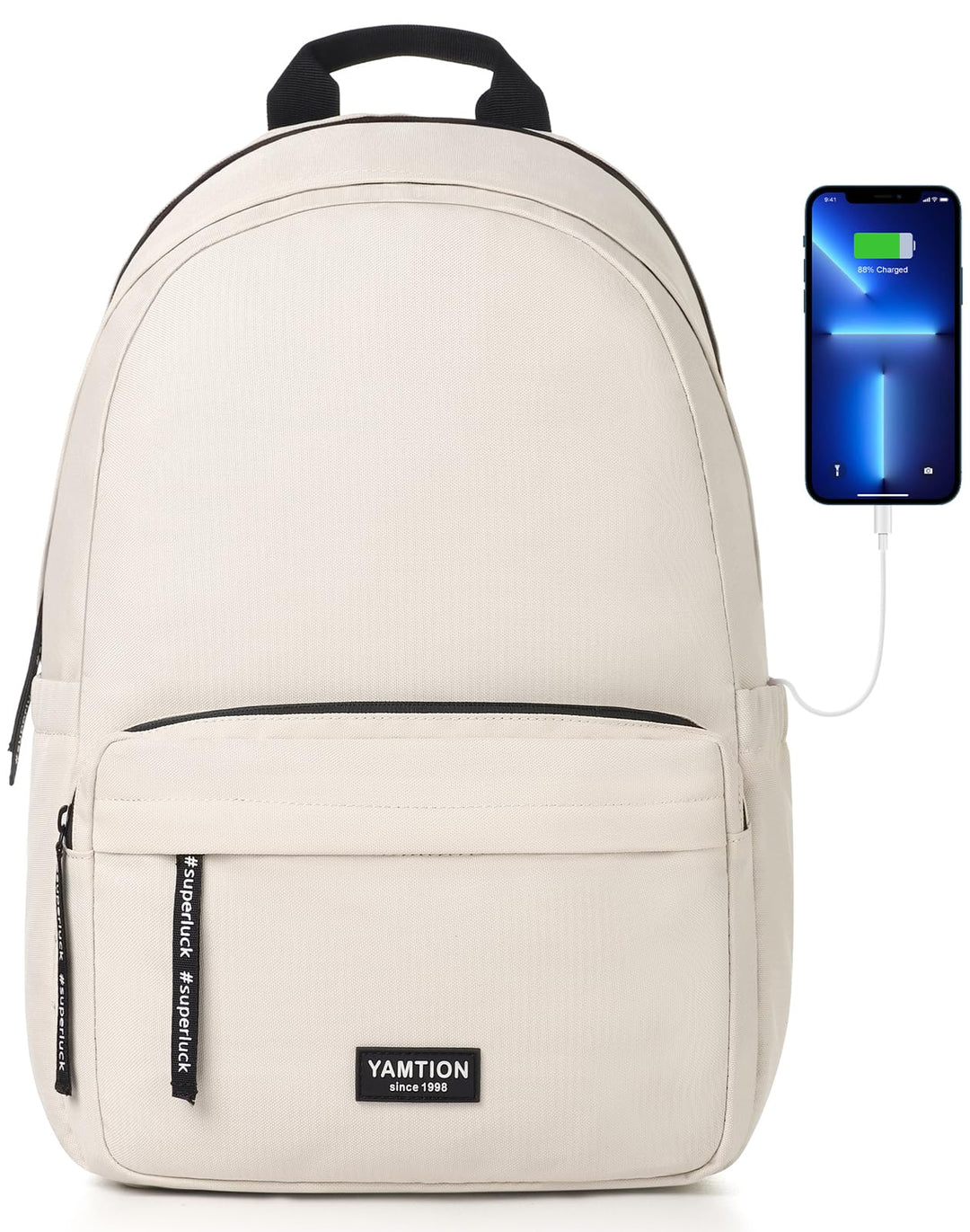 YAMTION Schulrucksack Mädchen Schultasche Damen mit 15.6 Zoll Laptopfach,Rucksack Studium Schule Uni