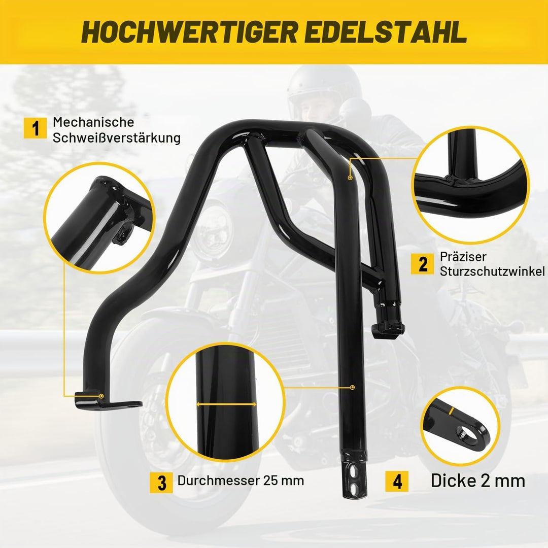 TAZGANTAX Highway Crash Bar für Rebel 1100 Motorrad Motor Stossstangenschutz Kompatibel mit Hon-da R
