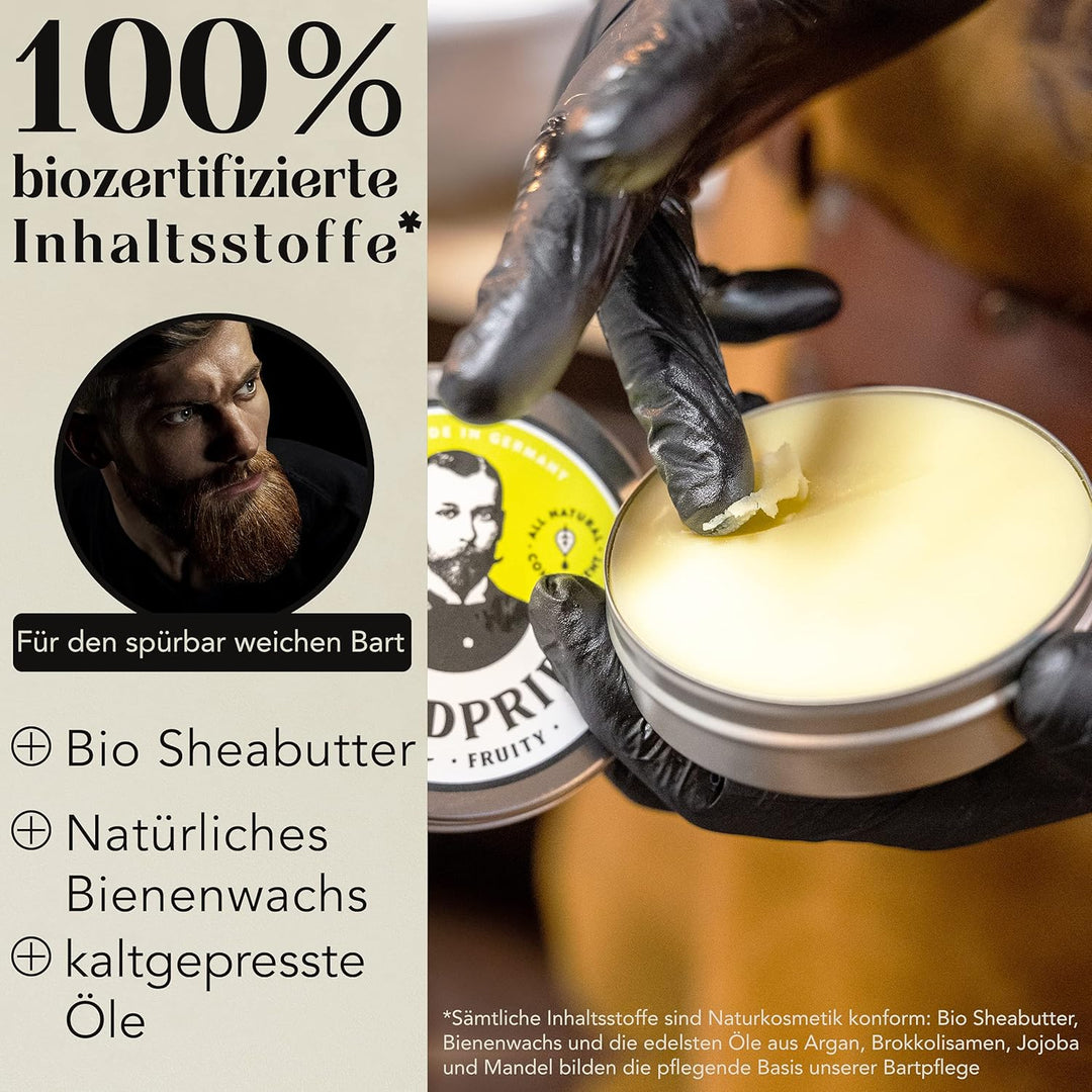 BEARDPRIDE Bartbalsam Männer - Das Original Bart Balsam aus dem Barbershop - Unser Beard Balm basier