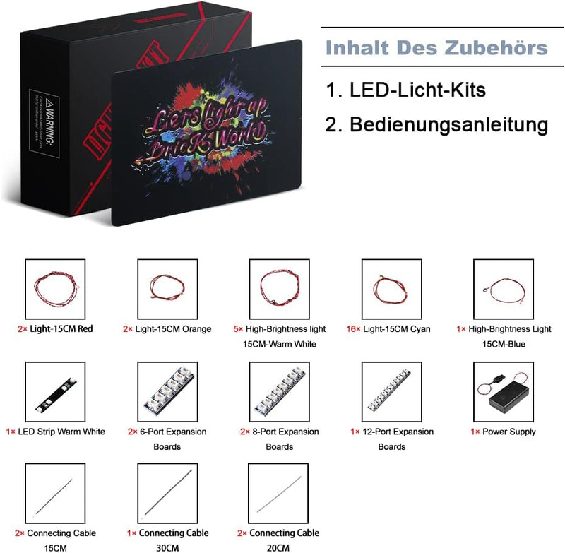 Update-Version 10300 LED-Beleuchtungsset Kompatibel mit Lego Die-Zeitmaschine - aus Zurück in die Zu