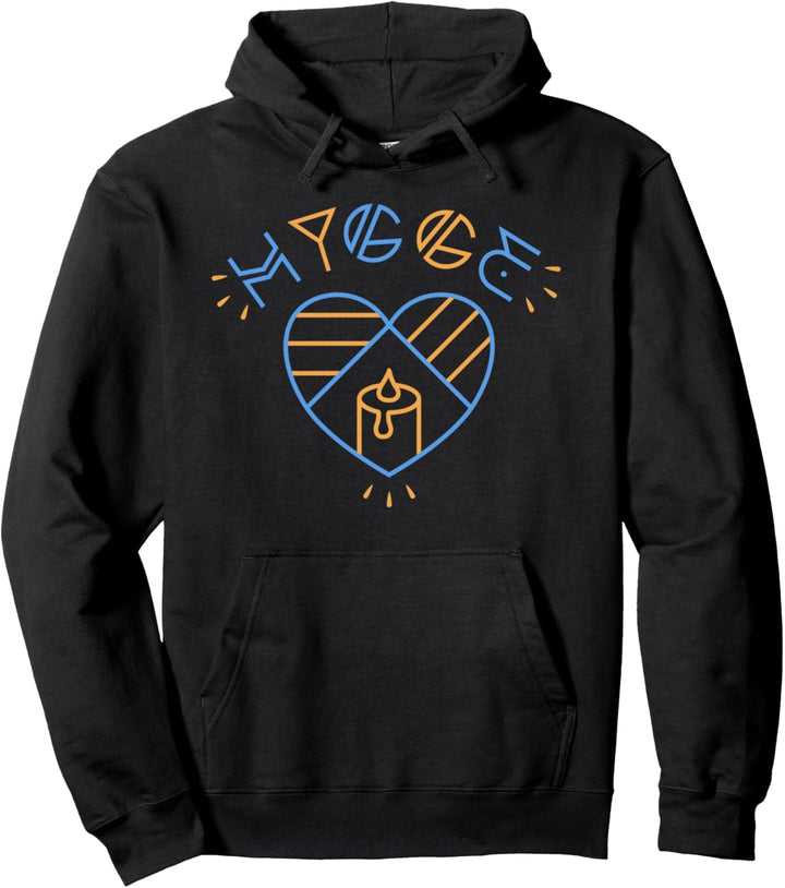 Dänische Hygge Herz Kerze Winter Gemütlich Pullover Hoodie