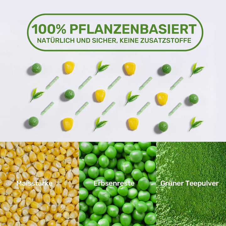 FUKUMARU Tofu Katzenstreu 5,4 kg - Klumpendes Katzenstreu, Geruchsbekämpfung mit grünem Teearoma, st