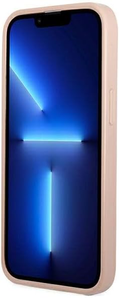 Guess GUHCP13MPSATPP Hülle für iPhone 13 6,1" rosa hardcase SaffianoTriangle Logo Cardslot