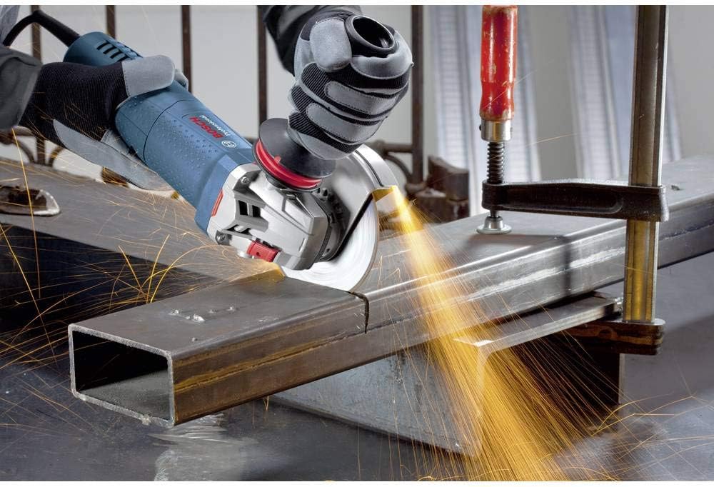 Bosch Professional GWS 11-125 P 0601792202 Winkelschleifer 125mm 1100W, Dunkelblau, Silber, Schwarz,