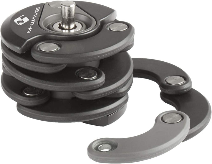 M-Wave Fahrrad Falt-Disc-Schloss F600D Schloss mit Clip-on Halter - 01200159
