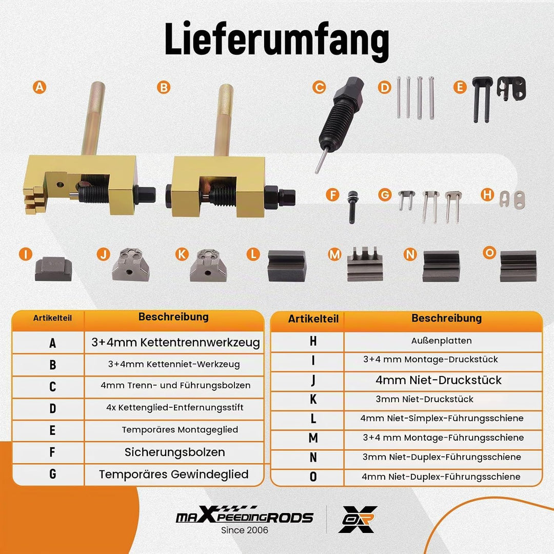 maXpeedingrods Nockenwellen Steuerkette Wechsel Motor Niet Werkzeug für M271 M272