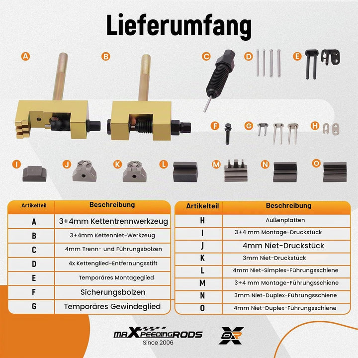maXpeedingrods Nockenwellen Steuerkette Wechsel Motor Niet Werkzeug für M271 M272