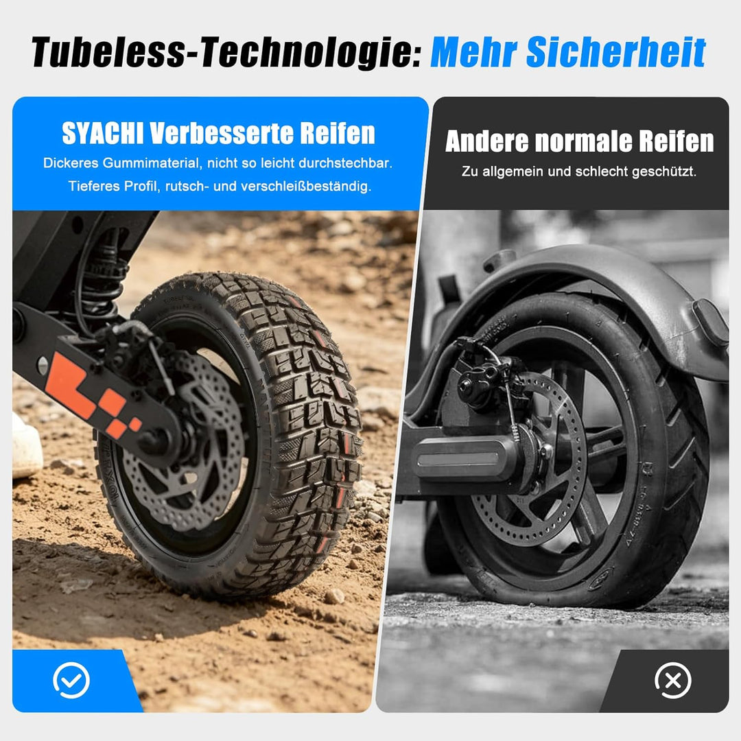 SYACHI 10 x 2,75-6,5 Reifen Schlauch für Elektroroller, E Scooter Reifen für für Speedway 5 Dualtron