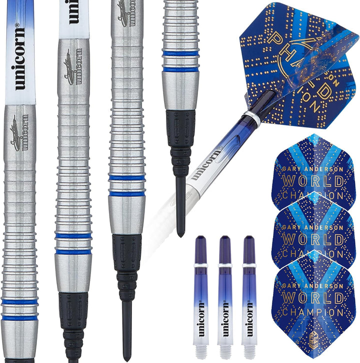 Unicorn Weltmeister Natur Darts 20 g blau, 20 g blau