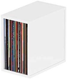 Glorious Record Box white 55 - bis zu 55 Platten im 12" Format, problemlos stapelbar, optisch abgest