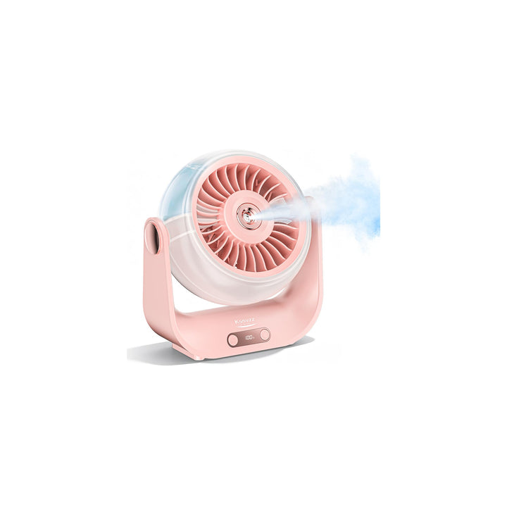 Kssvzz Tischventilator Leise mit Wasserkühlung - 5000mAh USB Ventilator Akku mit 5 Stufen, LED-Anzei