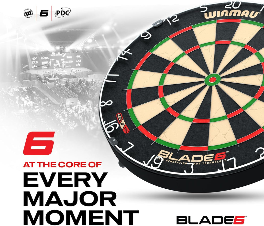 WINMAU Blade 6 Series Professional Bristle Klassische Dartboard, Blade 6