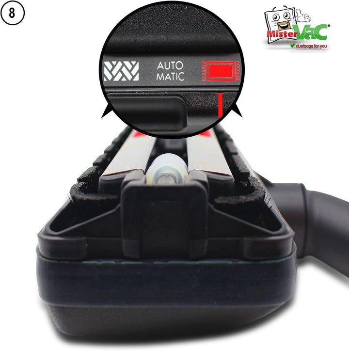 MisterVac Staubsaugerdüse Bodendüse Automatikdüse Ersatzdüse kompatibel mit AEG VX8-2 Öko,X SILENCE