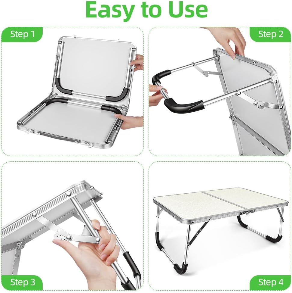 Aomig Campingtisch Klappbar, Kleiner Klapptisch, Tapeziertisch Tragbar Multifunktionstisch, Frühstüc