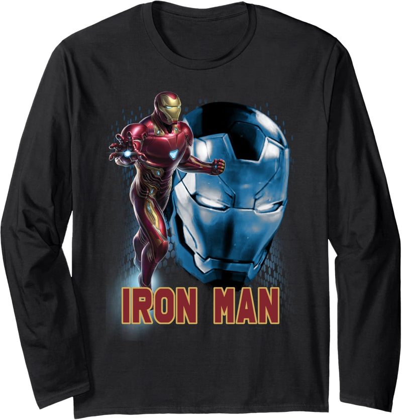 Marvel Avengers: Endgame Iron Man Portrait Collage Langarmshirt