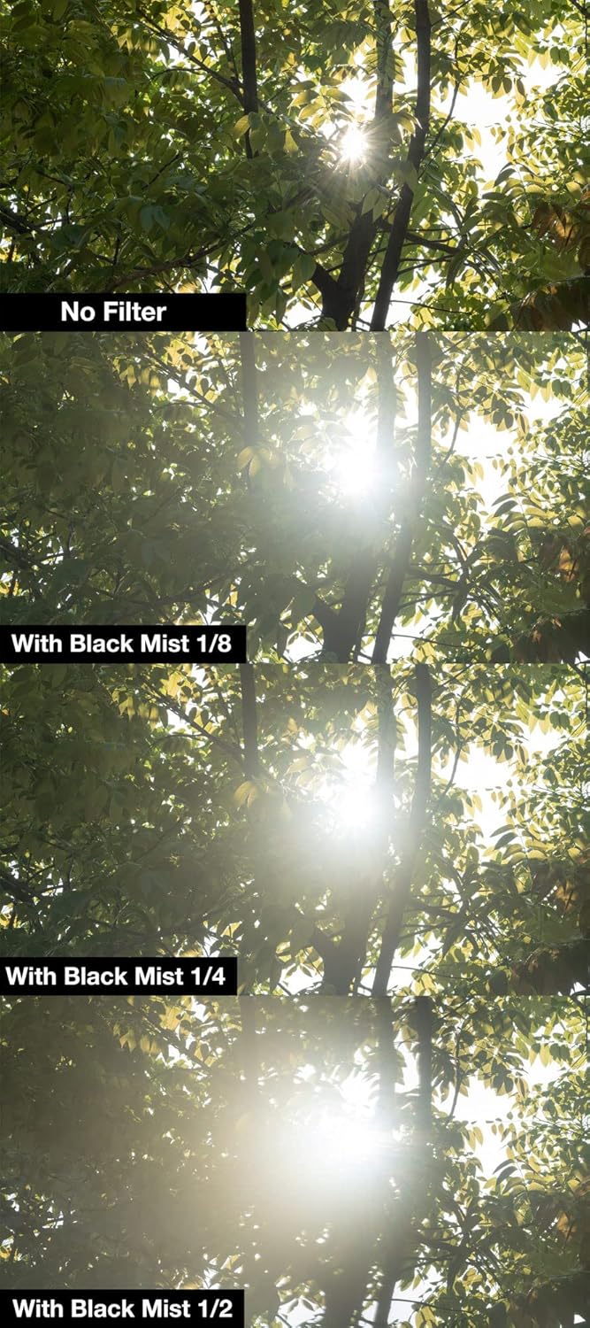 NiSi 95mm Black Mist 1/2 Diffusion Filter - Promist Effektfilter (1/2 Blende), 95mm Black Mist 1/2