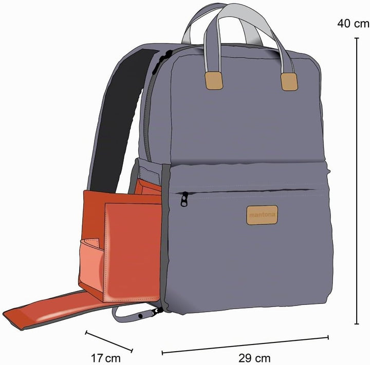 Mantona 21345 Urban Companion Fotorucksack und Tasche, anthrazit