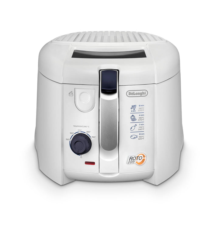 De'Longhi F28211.W1 RotoFry Fritteuse, 1800 W, 1,2 Liter, Edelstahl,